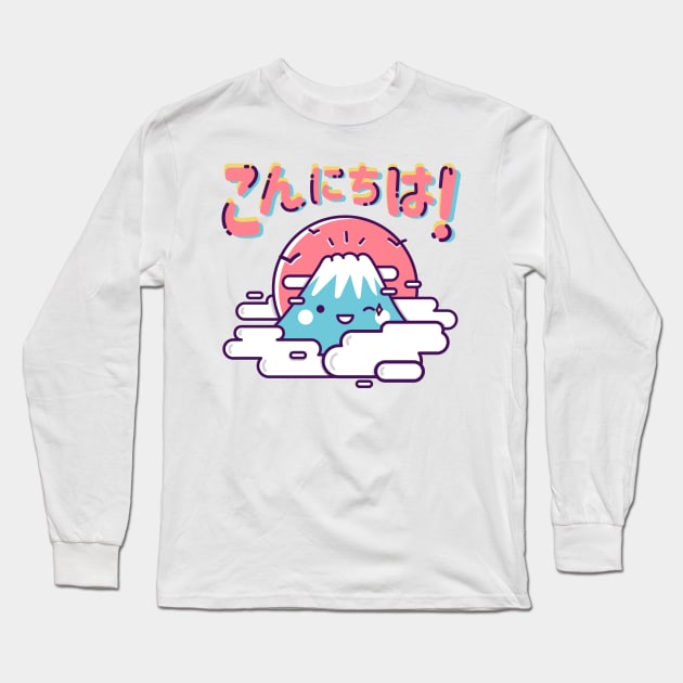 Konnichiwa Long Sleeve T-Shirt by RedOni Clothing